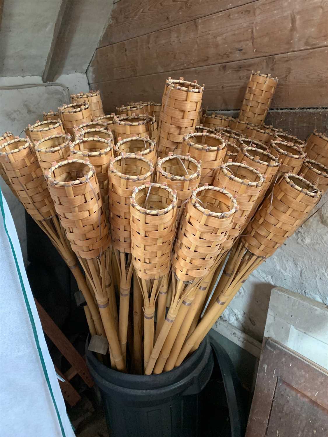 Lot 97 - A large collection of bamboo flare holders...