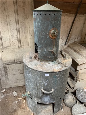 Lot 90 - A large galvanised boiler