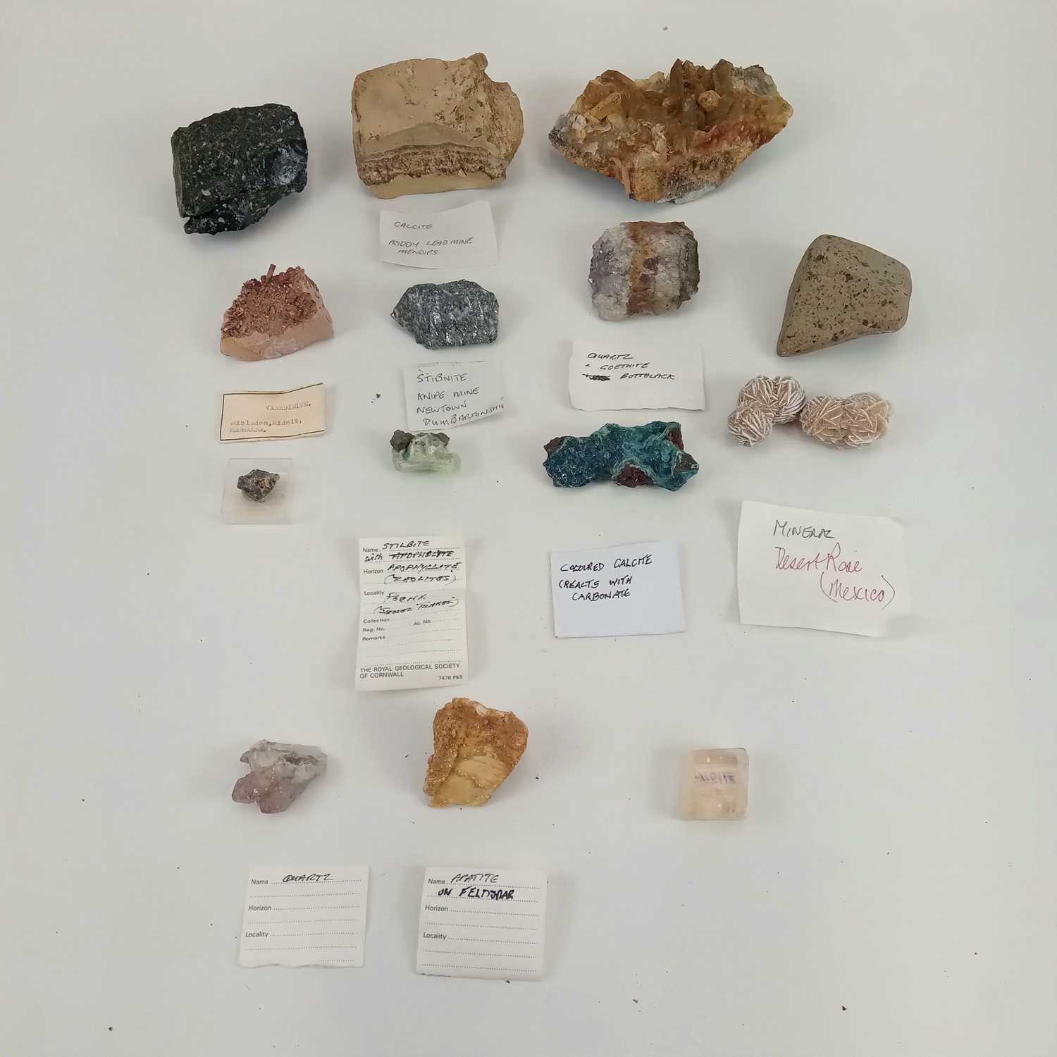 Lot 229 - A collection of identified mineral specimens.