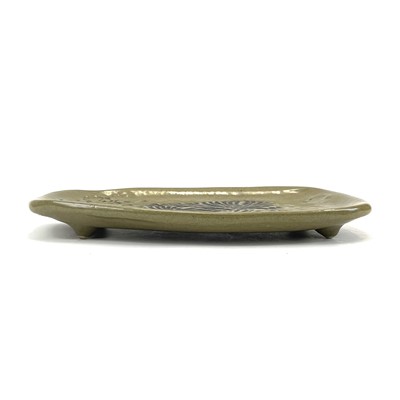 Lot 863 - An Eric Leaper pottery oblong cat dish.