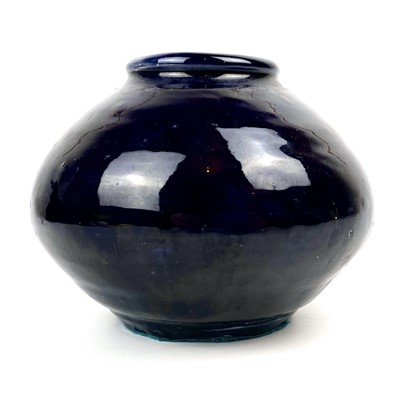 Lot 228 - A Chinese aubergine glazed globular vase, 18th/19th century.