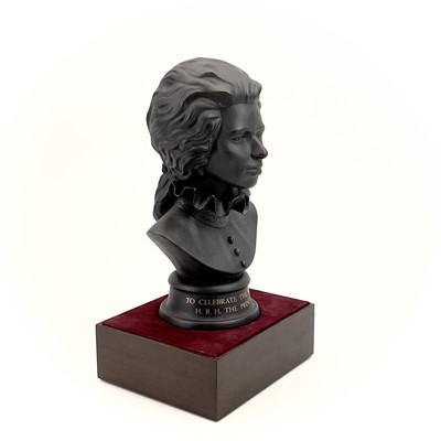 Lot 849 - A pair of Wedgwood basalt busts of H.M Queen Elizabeth and HRH The Duke of Edinburgh.