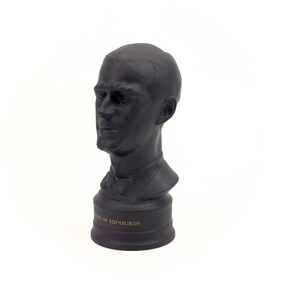 Lot 849 - A pair of Wedgwood basalt busts of H.M Queen Elizabeth and HRH The Duke of Edinburgh.