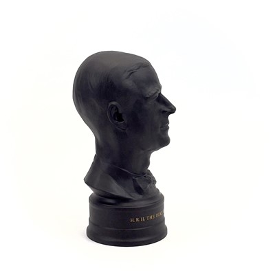 Lot 849 - A pair of Wedgwood basalt busts of H.M Queen Elizabeth and HRH The Duke of Edinburgh.