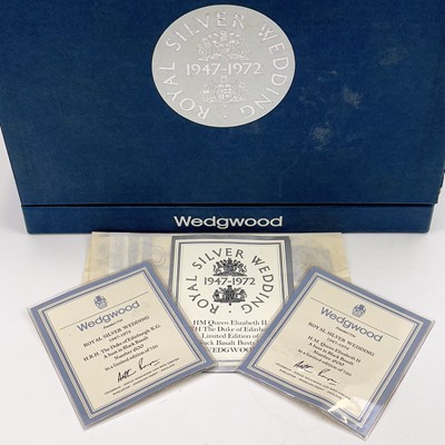 Lot 849 - A pair of Wedgwood basalt busts of H.M Queen Elizabeth and HRH The Duke of Edinburgh.