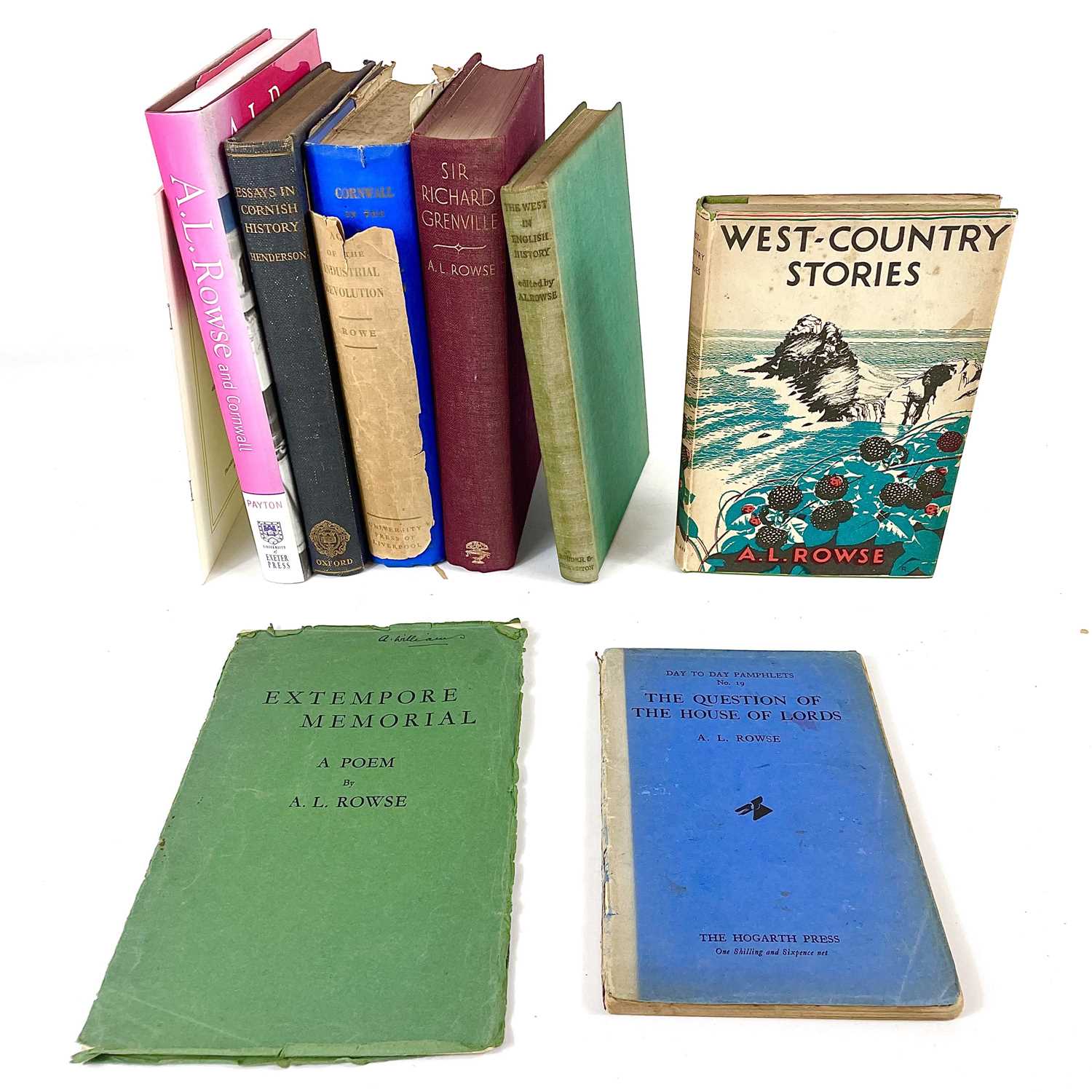 Lot 88 - A. L. Rowse. Six books and three pamphlets including 'Order of Service'.