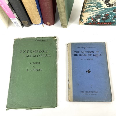 Lot 88 - A. L. Rowse. Six books and three pamphlets including 'Order of Service'.