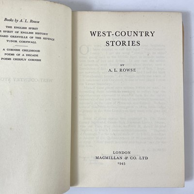 Lot 88 - A. L. Rowse. Six books and three pamphlets including 'Order of Service'.