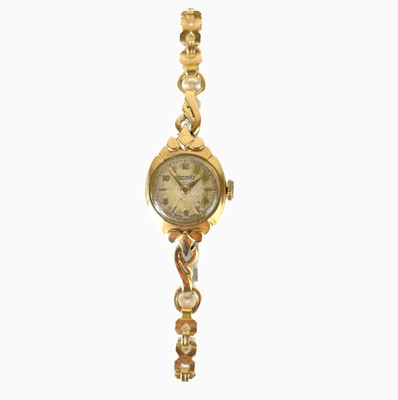 Lot 501 - A 1950's 9ct gold Rotary ladies manual wind wristwatch.