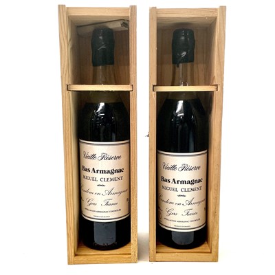 Lot 245 - Two bottles Miguel Clement Vieille Reserve Bas Armagnac.