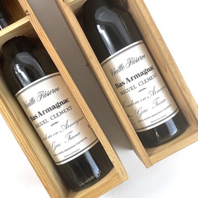Lot 245 - Two bottles Miguel Clement Vieille Reserve Bas Armagnac.