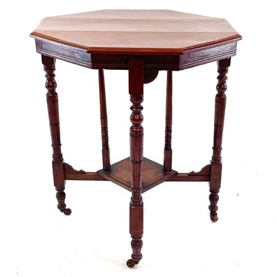 Lot 1863 - A late Victorian walnut octagonal occasional table