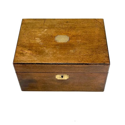 Lot 75 - A Victorian mahogany workbox, with contents.