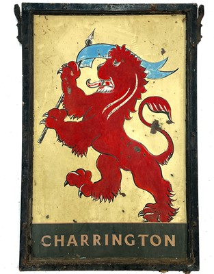 Lot 25 - A vintage Red Lion Charrington double-sided pub sign.