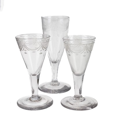 Lot 831 - A collection of drinking glasses, 19th century and later.