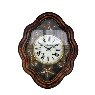 Lot 1716 - A French eight-day wall clock.