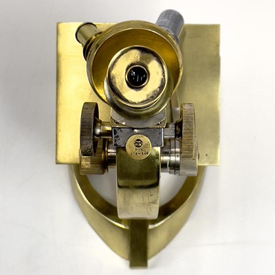 Lot 78 - An Italian brass compound microscope by Fratelli Koristka, Milano.