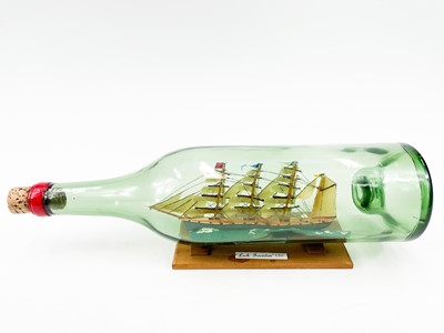 Lot 496 - A model ship in a bottle Loch Torridon 1881.