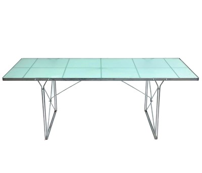 Lot 520 - Niels Gammelgaard for Ikea a glass topped Moment dining table.