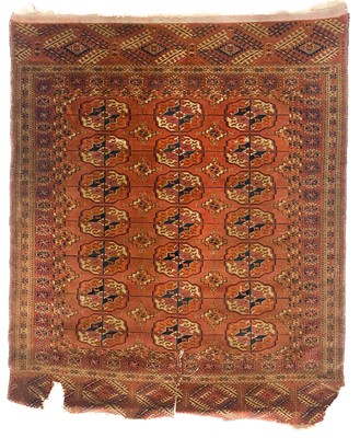 Lot 129 - A Tekke Turkoman rug, late 19th century.