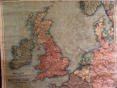 Lot 511 - Philip's smaller school room map of British...