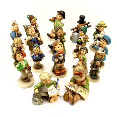 Lot 898 - A collection of seventeen Hummel porcelain figures.