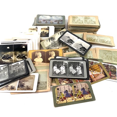 Lot 92 - A collection of various stereoscope cards.