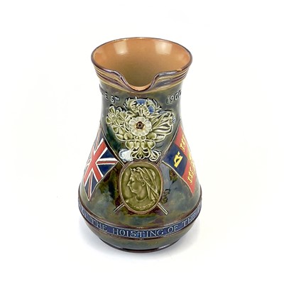 Lot 905 - A Doulton Lambeth commemorative jug circa 1900.