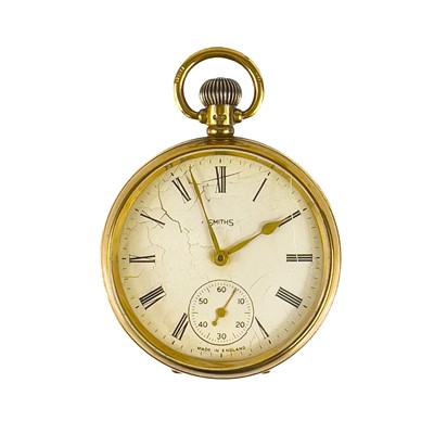 Lot 465 - A 9ct gold cased open face crown wind pocket watch.