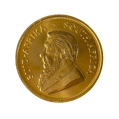 Lot 8 - A 1975 Krugerrand 1oz fine gold coin.