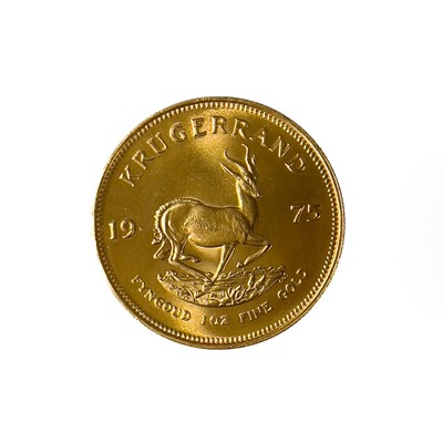 Lot 117 - A 1975 Krugerrand 1oz fine gold coin.