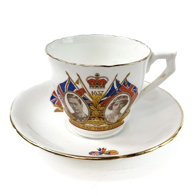 Lot 912 - King George VI coronation teacup and saucer.