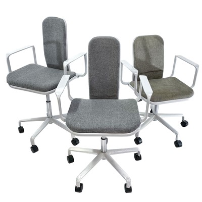 Lot 525 - Fred Scott for Hille a set of three ergonomic swivel office chairs.