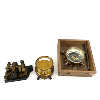 Lot 271 - A brass Unipivot galvanometer by Robert William Paul.