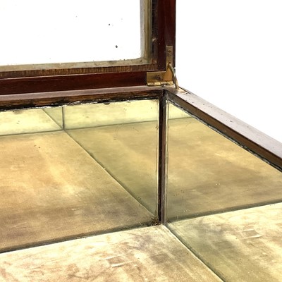 Lot 1928 - A mahogany and brass bound tabletop display cabinet.