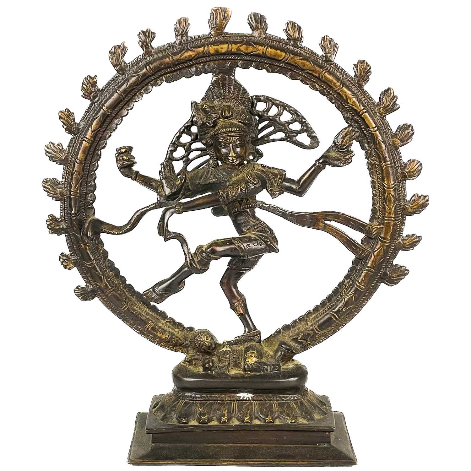 Lot 50 - An Indian bronze figure of Nataraja the dancing shiva.