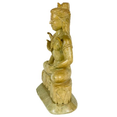 Lot 36 - An Indian carved hardstone figure of a Hindu Deity.
