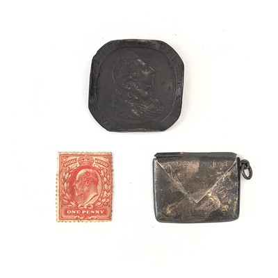 Lot 4 - A George III tortoiseshell oval snuff box with white metal mounts.