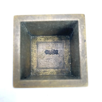 Lot 309 - A Chinese brass seal cube.