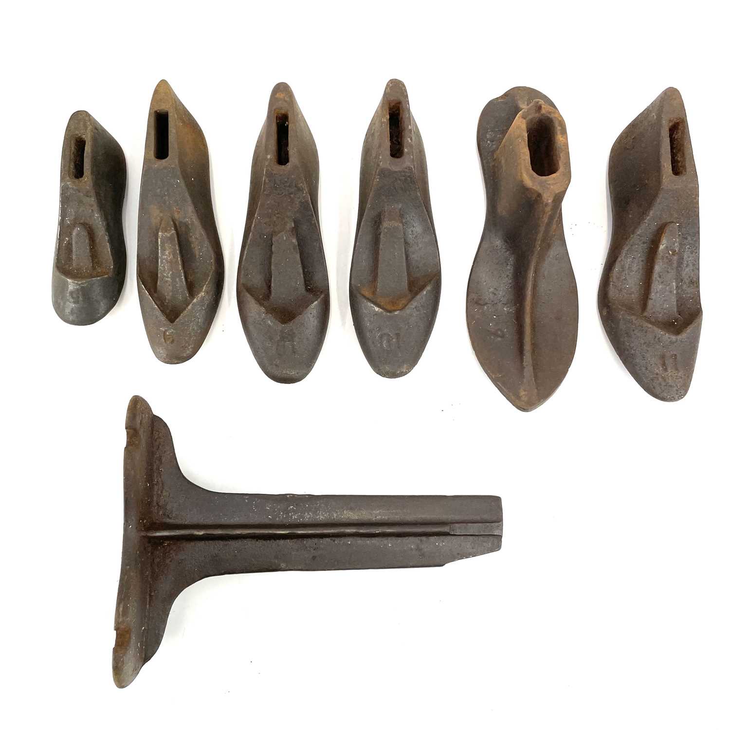 Lot 241 - A collection of 19th and 20th century iron shoe lasts.