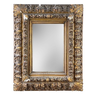 Lot 1934 - A Victorian gilt gesso wall mirror.