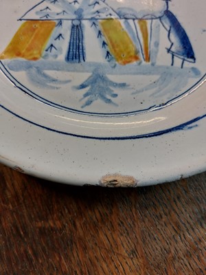 Lot 120 - An English commemorative Delft plate.