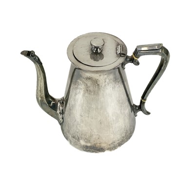 Lot 459 - A silver plated ship's coffee pot.