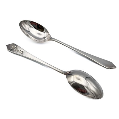 Lot 220 - A cased set of six silver 'Silver Hallmarks' teaspoons by Travis, Wilson & Co Ltd.