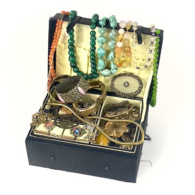 Lot 280 - A box of costume jewellery.