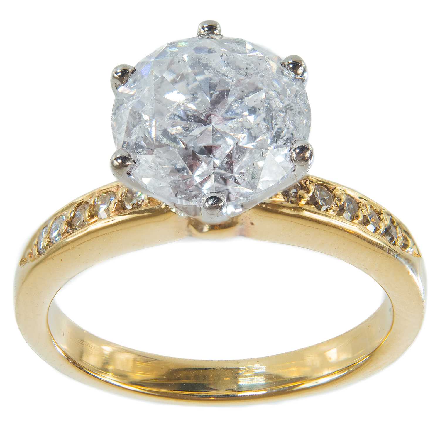 Lot 62 - A desirable 18ct 2.50ct colourless diamond solitaire ring with Anchorcert Gem Lab certificate.