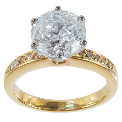 Lot 62 - A desirable 18ct 2.50ct colourless diamond solitaire ring with Anchorcert Gem Lab certificate.