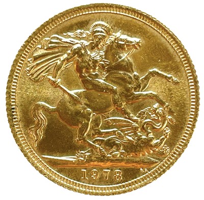 Lot 11 - A 1978 full sovereign coin.