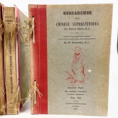 Lot 25 - 'Researches into Chinese Superstitions by Henry Dore, S. J.'