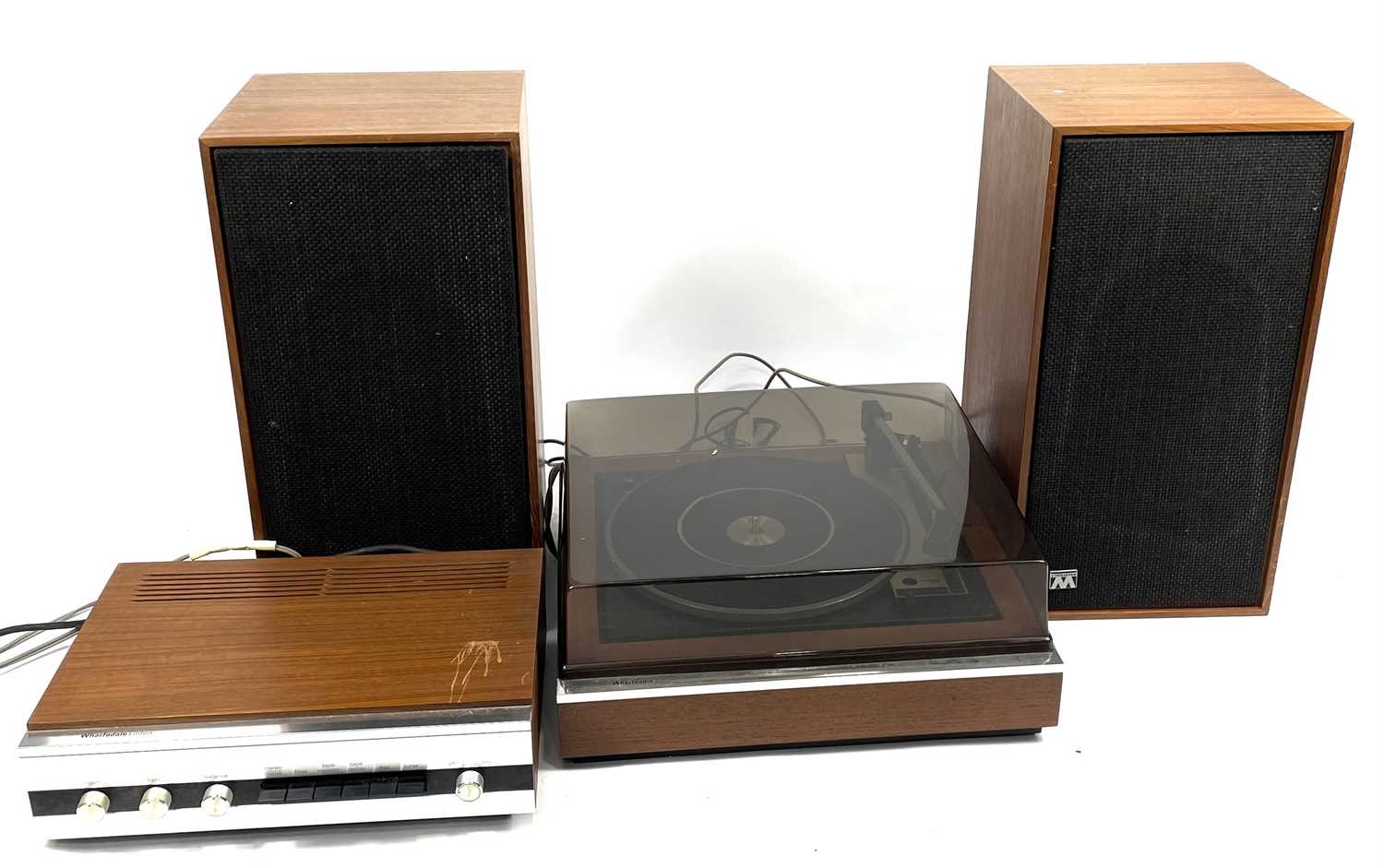 Lot 267 - Wharfedale 'Linton' speakers, amp and turntable.